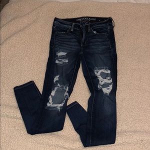 Ripped used American Eagle skinny jeans